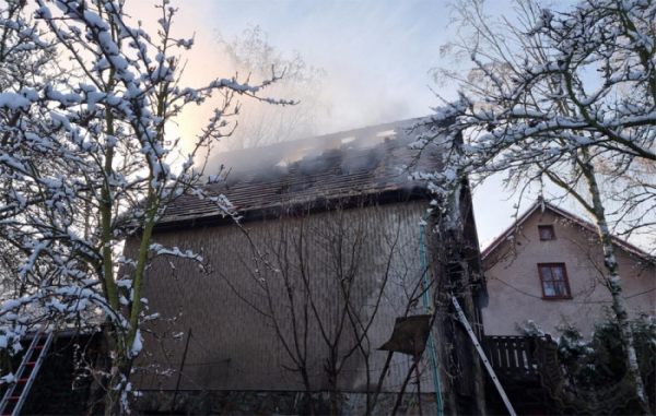 Požár chaty v Turkovicích způsobil škodu za 1,5 milionu 